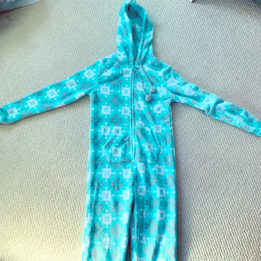 Snowflake onesie with a hood